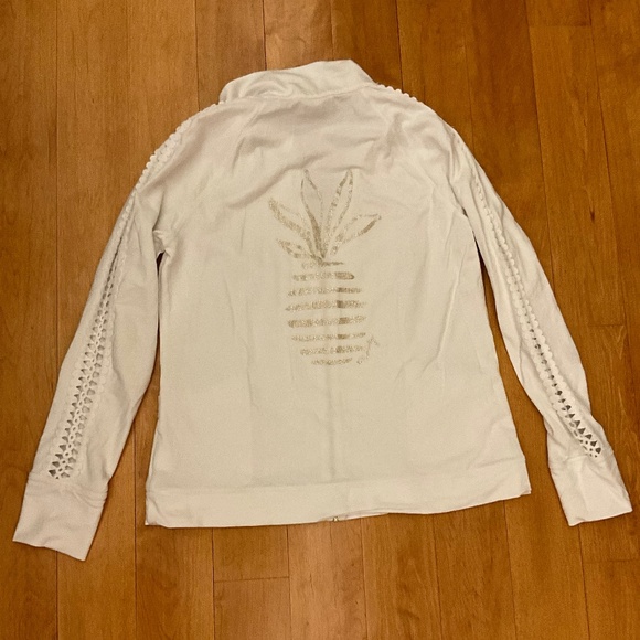 Lilly Pulitzer Zip Sweatshirt with Pineapple - Picture 3 of 11